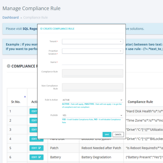 Compliance Rules Management