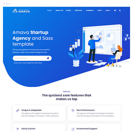 Startup Agency and SasS Business Template