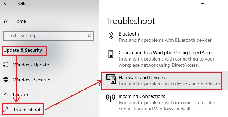 How to Troubleshoot Hardware Devices ?