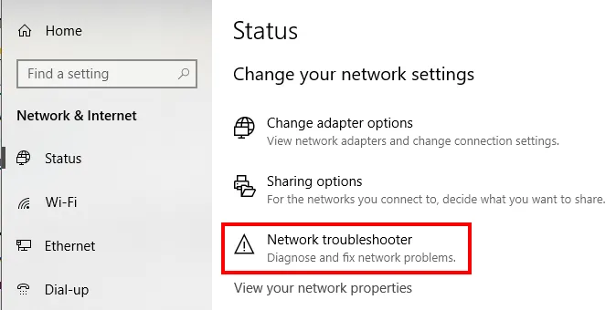 How to troubleshoot network issues in windows?