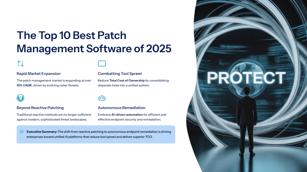 The shift from reactive patching to autonomous endpoint remediation is driving enterprises toward unified AI platforms that reduce tool sprawl and deliver superior TCO. Discover the best patch management softwares.